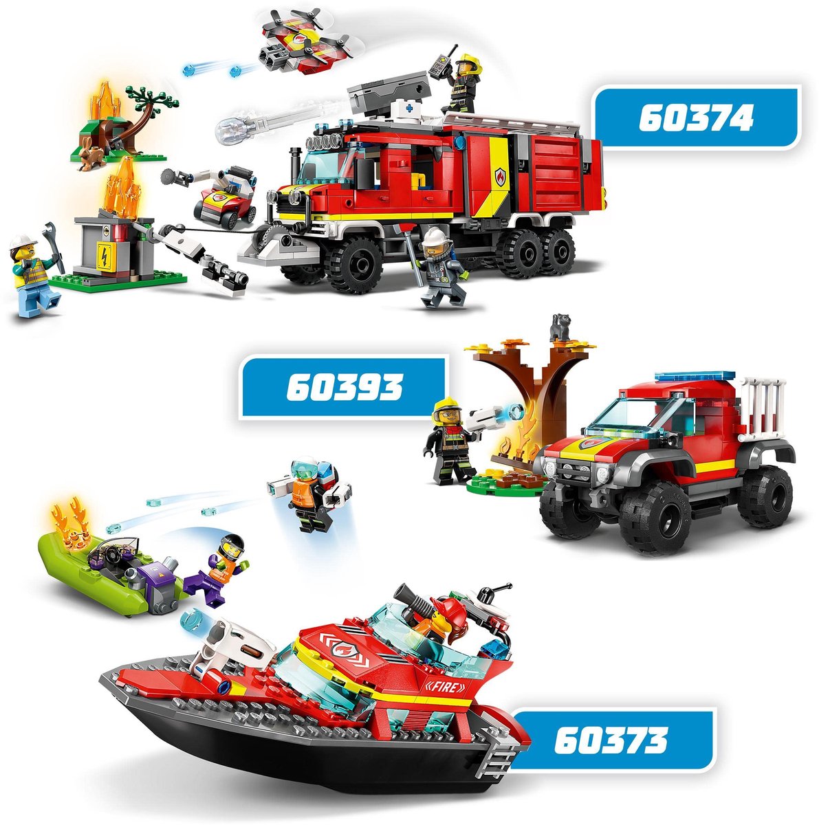 LEGO City Reddingsboot Brand Speelgoed voor Kinderen - 60373 — afbeelding 10