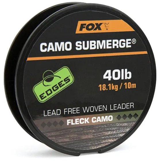 Fox Edges Submerge Camouflage Lead Free Woven Leader - 50lb - 10m - Camouflage van Fox — afbeelding 4