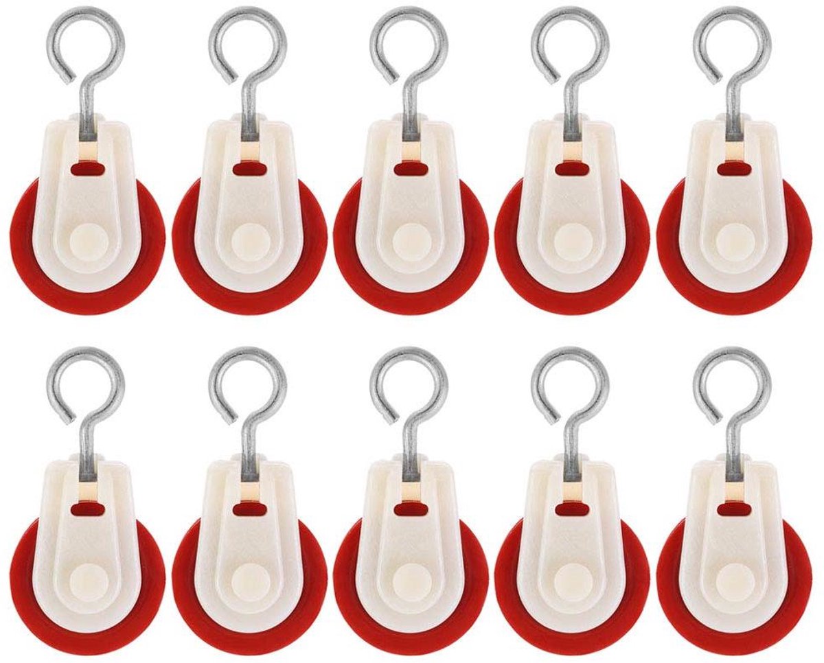 Allecto Plus - Mini Plastic Katrolwiel Set voor DIY Thuis School Landbouw - 10 stuks