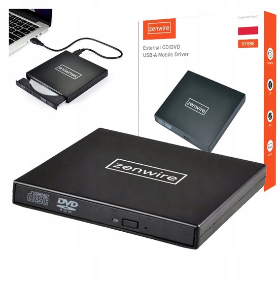 Zenwire Externe optische drive-Externe optische drive-USB 3.0-Plug & Play-CD/DVD-speler van Zenwire — afbeelding 2