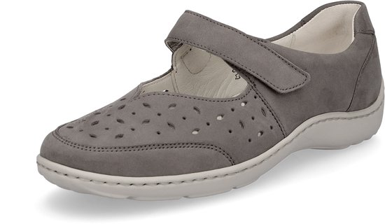 Chaussures en cuir à scratch pour femme Waldläufer taupe 8