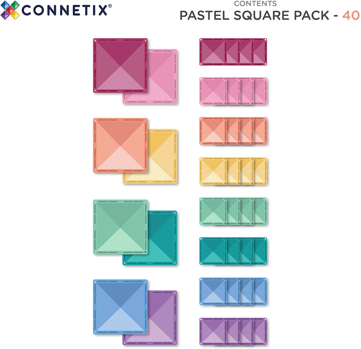 Connetix magnetische tegels rainbow creative pack 102 st