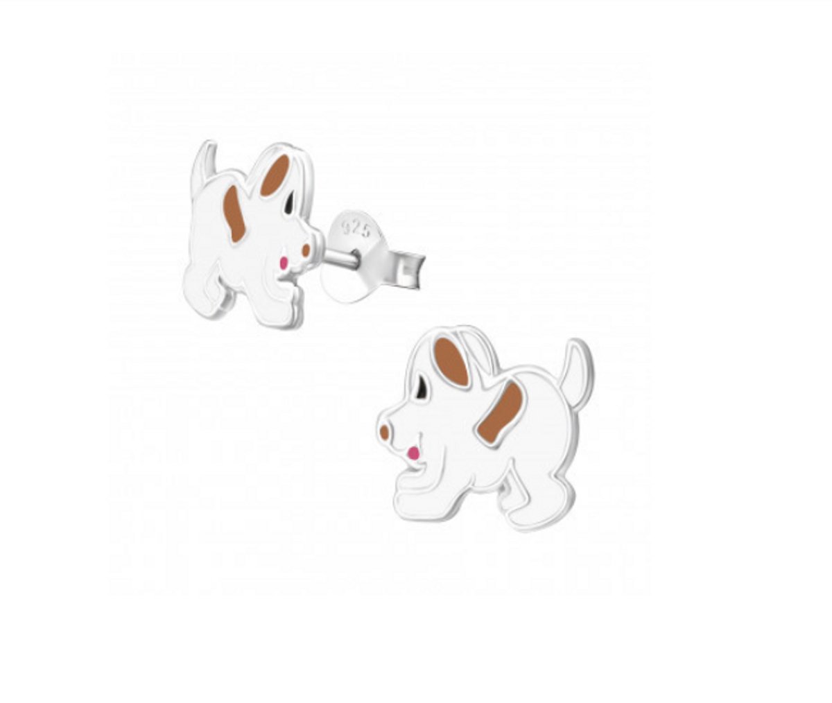 Oorbellen - Kinderoorbellen - 925 Sterling Zilver - Zilver - Hond