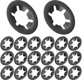 Allecto Plus - 20 stuks borgveren sluitringen 5mm binnen diameter 12mm buiten diameter vergrendelende ringen ringen klemplaat
