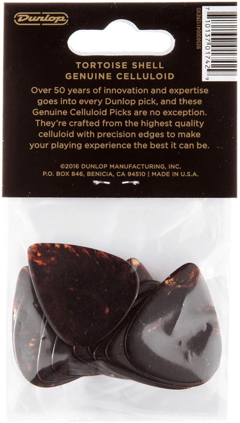 Shell Plectuim Dunlop Genuine Plektrum extra heavy Shell 483, 12er-Set - Plectrum set ...
