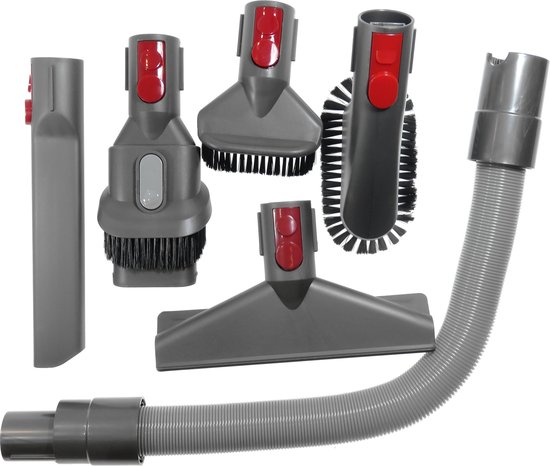 Dparts 6-delige accessoireset geschikt voor Dyson V7 V8 V10 V11 V12 V15 – opzetstuk stofzuiger accessoires – borstel mondstuk – opzetborstel hulpstukken