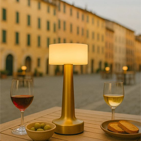 BENSON GOLD TOUCH DIMBARE OPLAADBARE LED-TAFELLAMP- Nachtlamp Slaapkamer- 3 verschillende kleuren mogelijk: wit, warm wit en warm wit van Merkloos — afbeelding 5