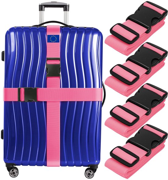 Travelkin Cross Bagageriemen TSA Goedgekeurd, Verstelbare Reiskoffer Riemen Fit 18-32 inch, Groen Travelkin Cross Bagageriemen TSA Goedgekeurd, Verstelbare Reiskoffer Riemen Fit 18-32 inch, Groen