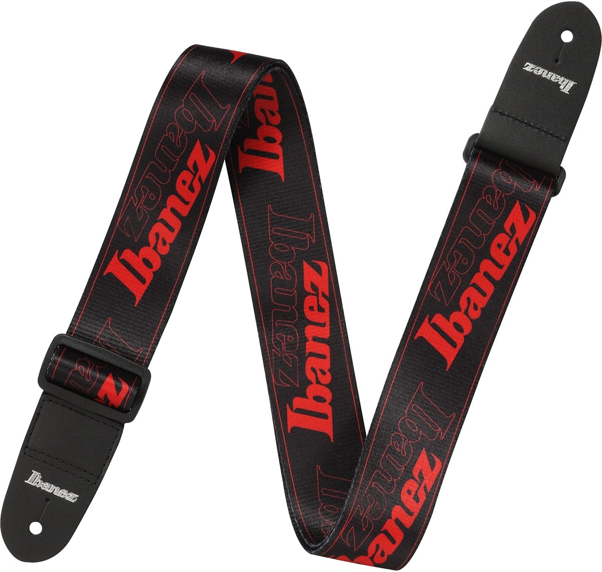 Ibanez GSD50 Logo Design Strap (Black/Red) - Gitaarband