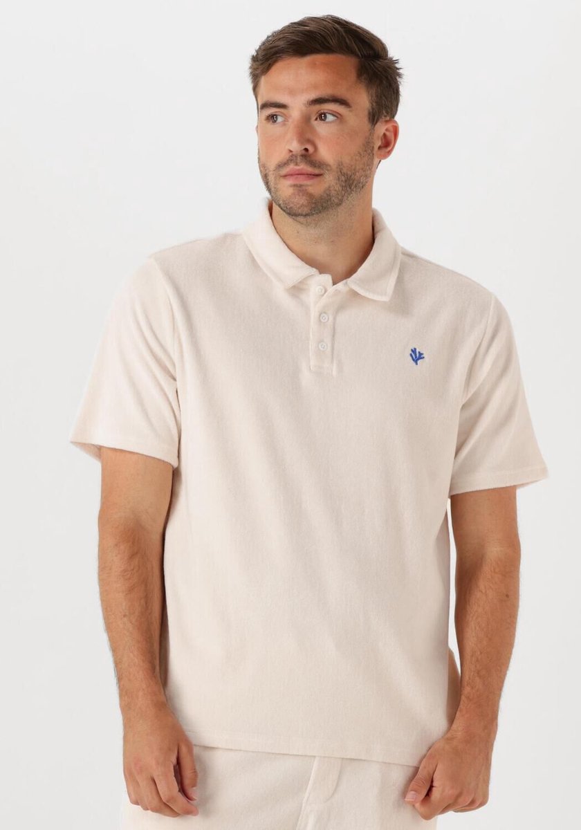 Shiwi Men Nico Toweling Polo Solid Polo's & T-shirts Heren - Polo shirt - Ecru - Maat XXL