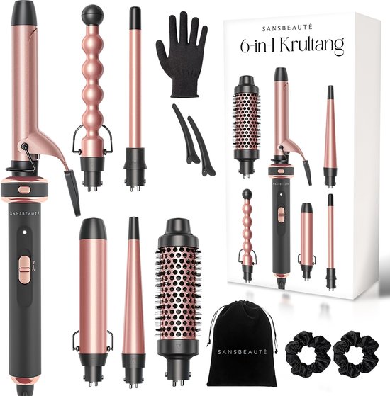 Sansbeauté® 6 in 1 Krultang met Klem