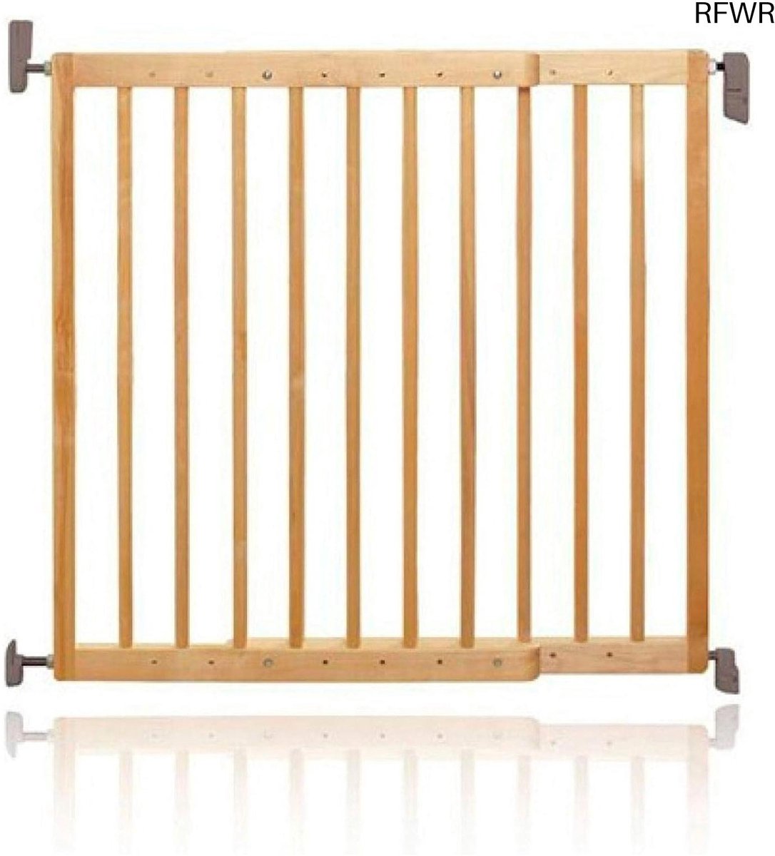 RFWR® Houten Verlengbaar Traphekje Voor Peuters En Baby's - Veiligheidshekje Voor Trappen En Deuropeningen, 63,5 - 106 cm