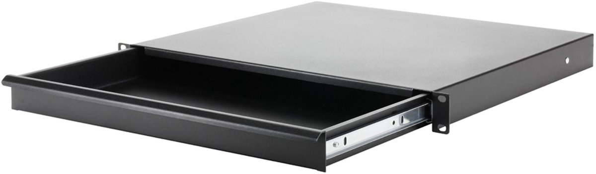 87401E 19 inch rackschuiflade 1 HE Staal
