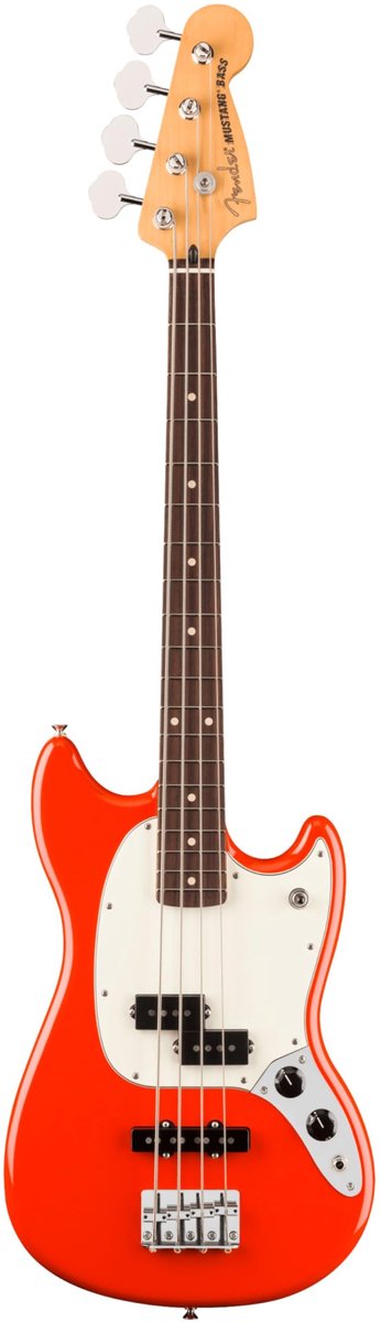 Fender Player II Mustang Bass PJ RW Coral Red