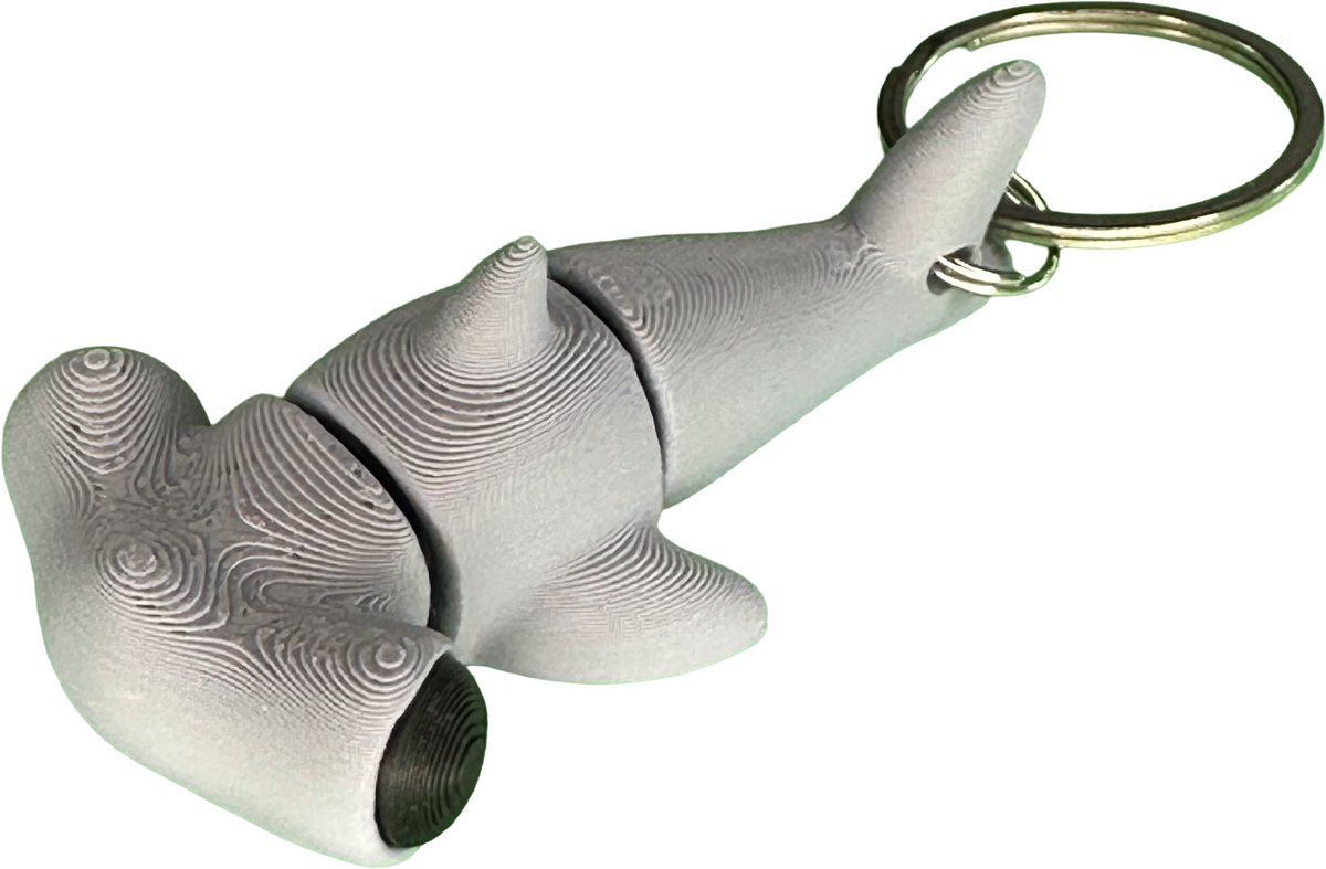 Flexi Hamer Haai sleutelhanger 7 cm