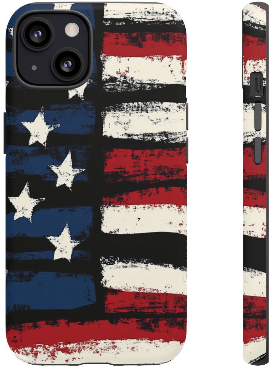 Verweerd Vlagpatroon met Vintage Effect – Telefoonhoesje Geschikt voor iPhone 13
