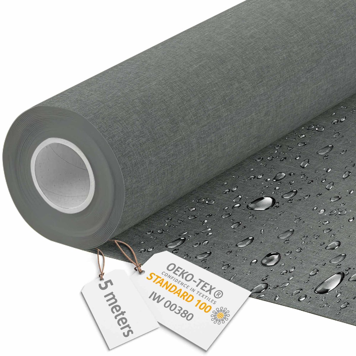 DreamRoots Canvas Waterdicht - Meubelstof per meter, Imitatie Plat 160 cm Breed - Waterafstotende stof 220 g/m2 600D - Zonneschermstof Waterdicht per meter, Star Dust 5M
