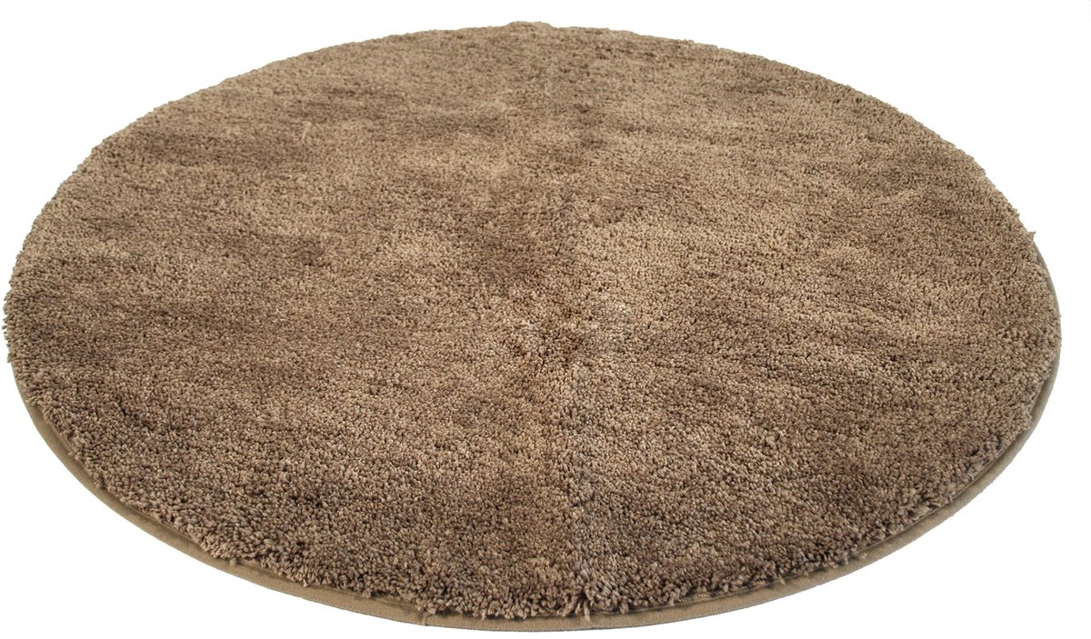 Kinzler J-10001/52 bruine badmat, microvezel, 90 cm rond