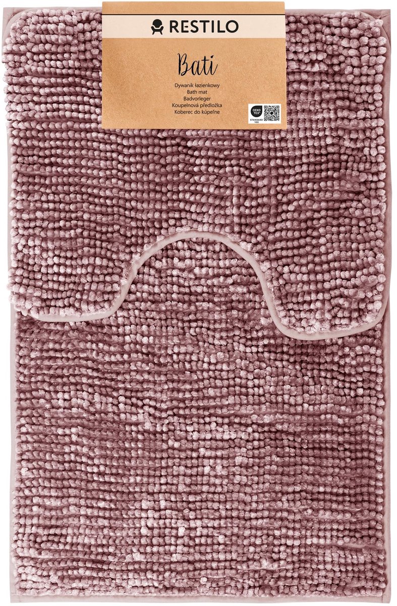 RESTILO badmat toiletmat set 50x80 40x50 cm badmatten badmat antislip Bati druif