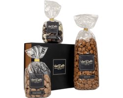 Van Delft - Giftbox met kruidnoten (500gr), luxe mix en karamel zeezout - Kruidnoten Cadeau - Personeelsgeschenk - Sinterklaas geschenk