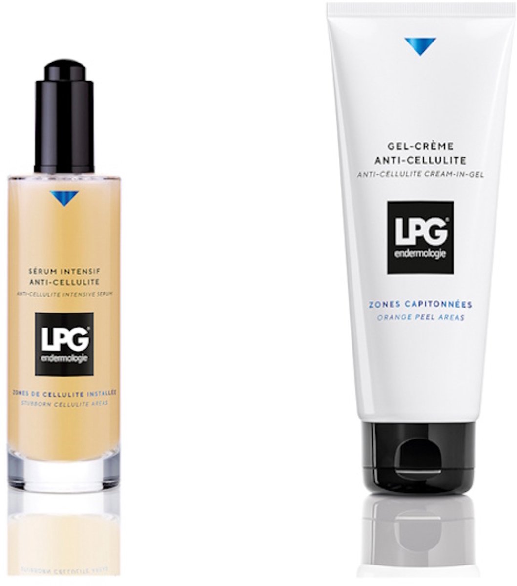 LPG - Endermologie - huidverzorging - anti-cellulite serum + anti-cellulite crème-in-gel -combipack - 1x200 ml + 1x100 ml