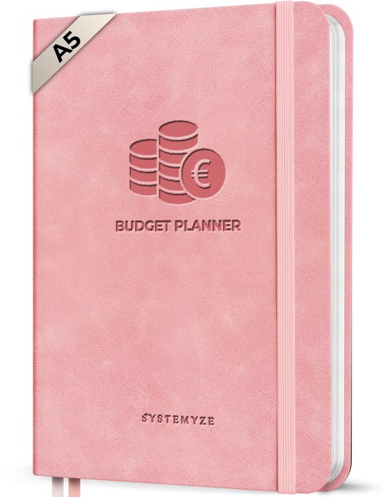 Systemyze Budget Planner – Kasboek in en uitgaven – Huishoudboekje – A5 – Roze