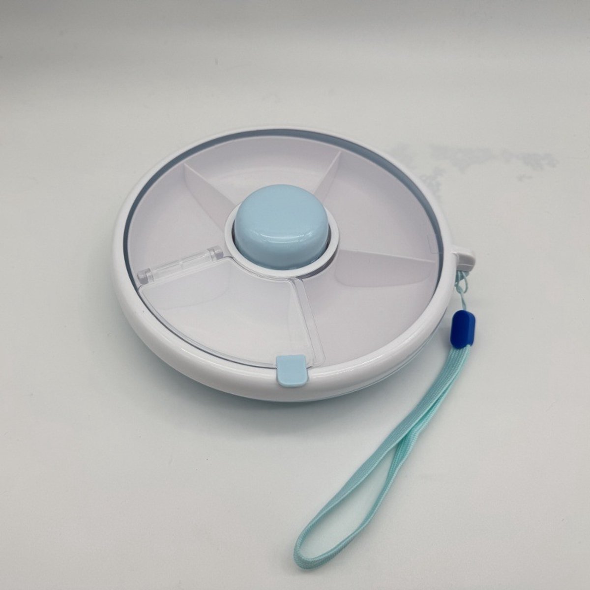 Duvision Spinner Snackbox - Stevig - Roterend - 5 vakken - Blauw