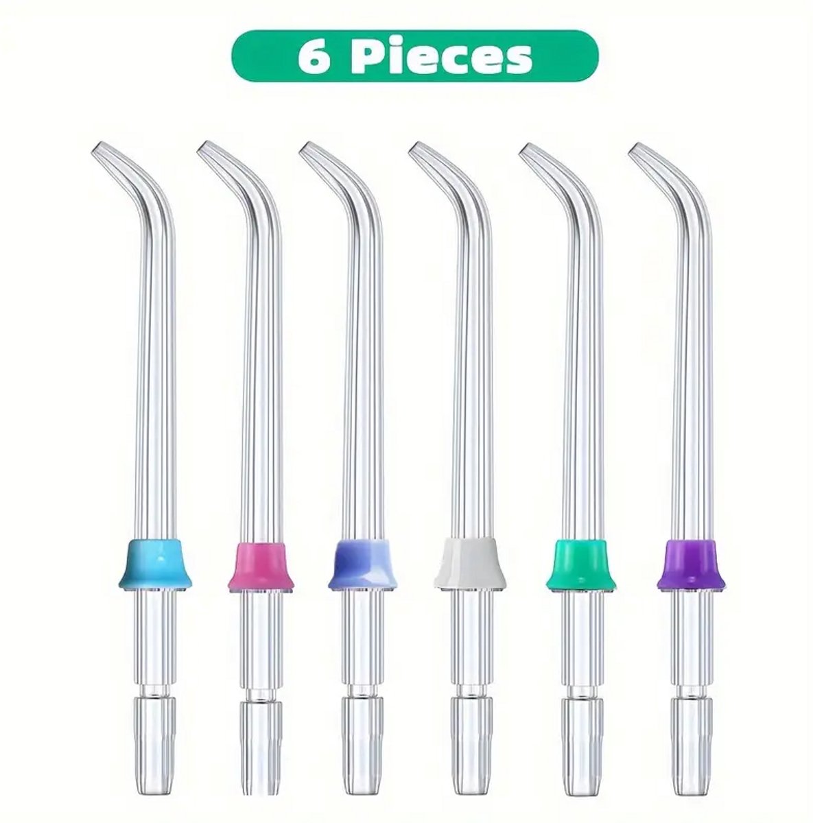 6 stuks Tandverzorgingsirrigator vervangende mondstukken Opzetstukken Voor Waterflossers compatibel met waterpik - Flosser