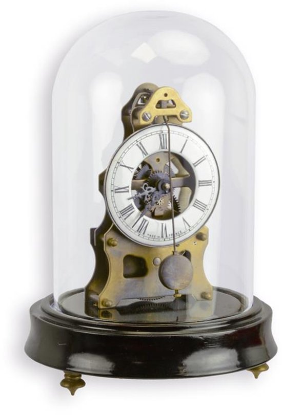 Klok - Belle horloge de table mécanique - Sphère en Verres - 18,7 cm de haut