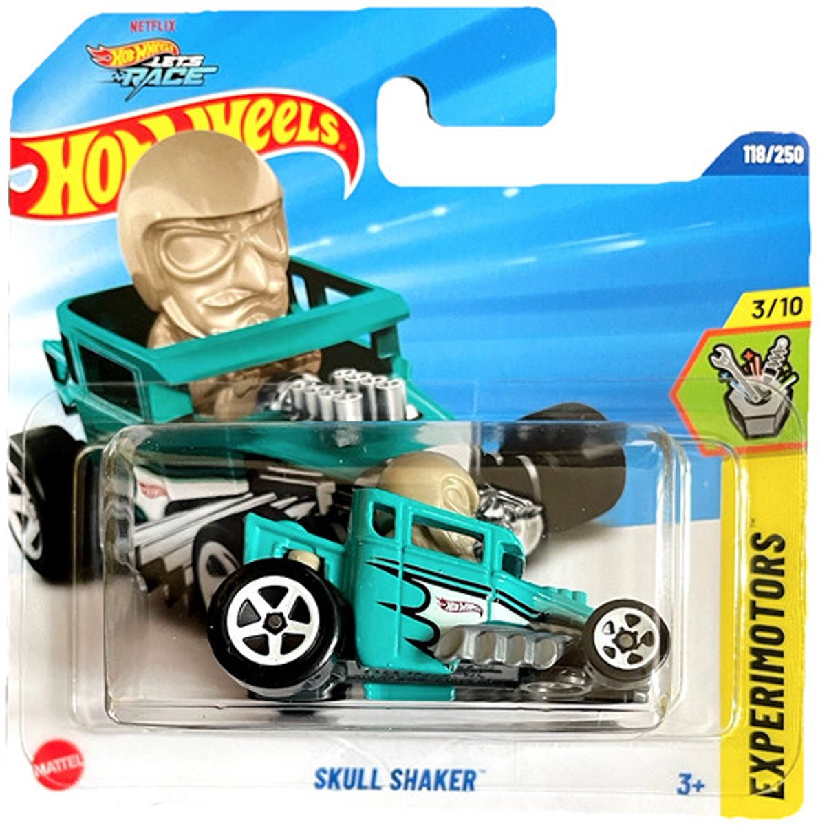 HOT WHEELS SKULL SHAKER TURQUOISE 118/250 1:64 HW EXPERIMOTORS 3/10