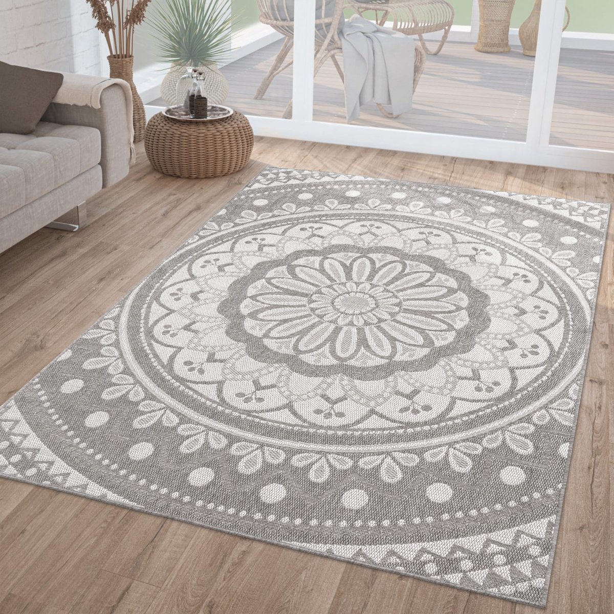Binnen- en buitentapijt weerbestendig tuin oosters marokkaans boho-ontwerp