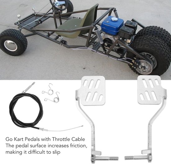 Go Kart Pedalen Kit - Rem- En Gaspedaal Met Kabel En Terugkeerveren Voor Azusa Fun Kart Carter