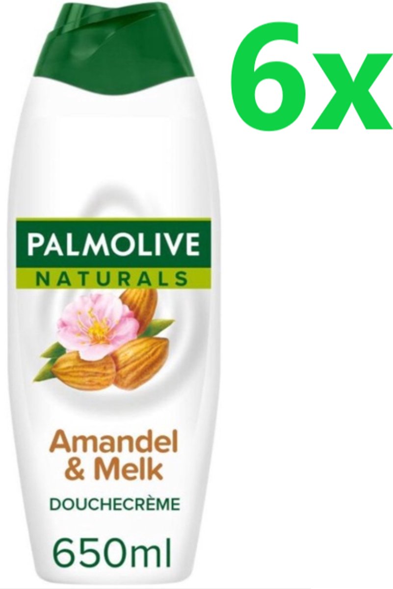Palmolive Naturals - Douchegel - Amandel & melk - 6 x 650 ml - Voordeelverpakking