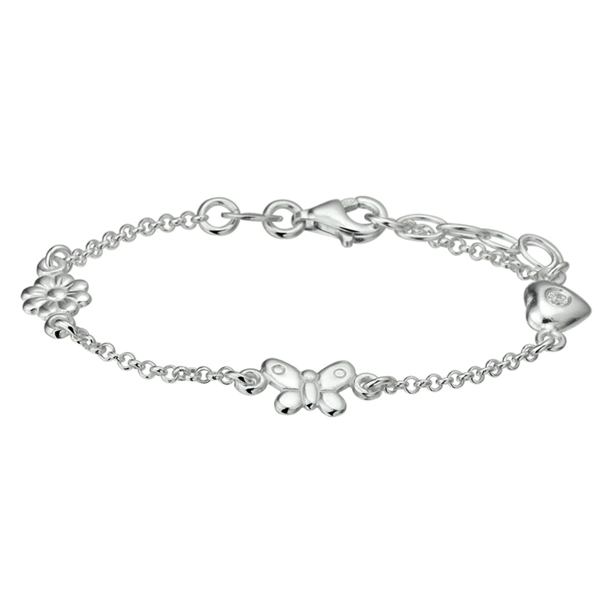 Yep! armband diverse bedels 13 + 2 cm - Zilver