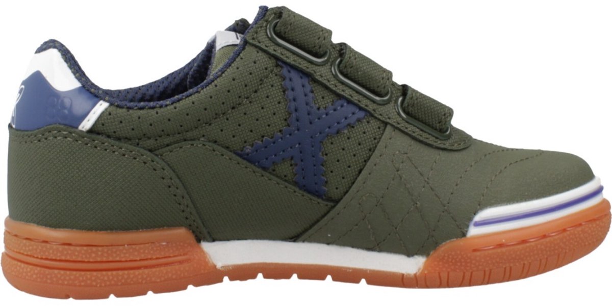 Groene Munich G-3 Velcro kindersneakers met versterkte constructie en rubberen zool, ideaal voor dagelijks spelen.