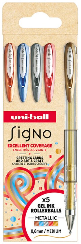 Uni-Ball – Signo – Metallic gel pen set – 5 st. – UM-120NM