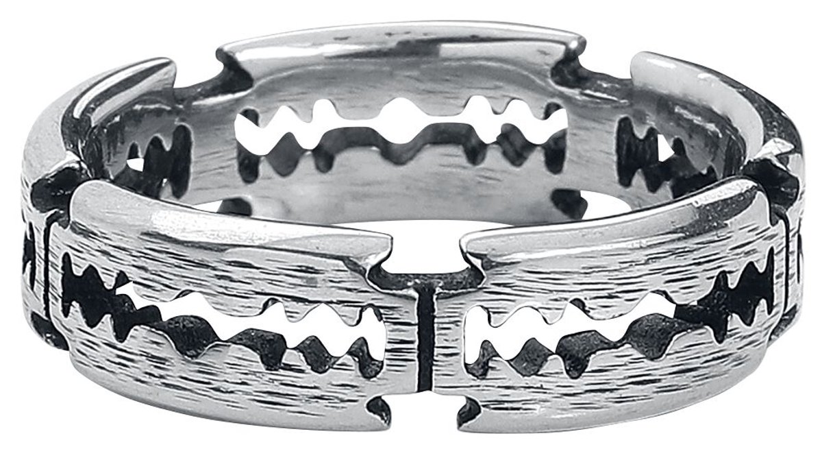 etnox Razorblades Heren Ring - zilverkleurig - L