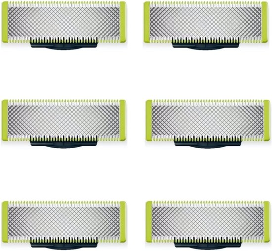 6 lames de rasoir One Blade, compatibles avec les lames de rechange Philips OneBlade Pro pour hommes