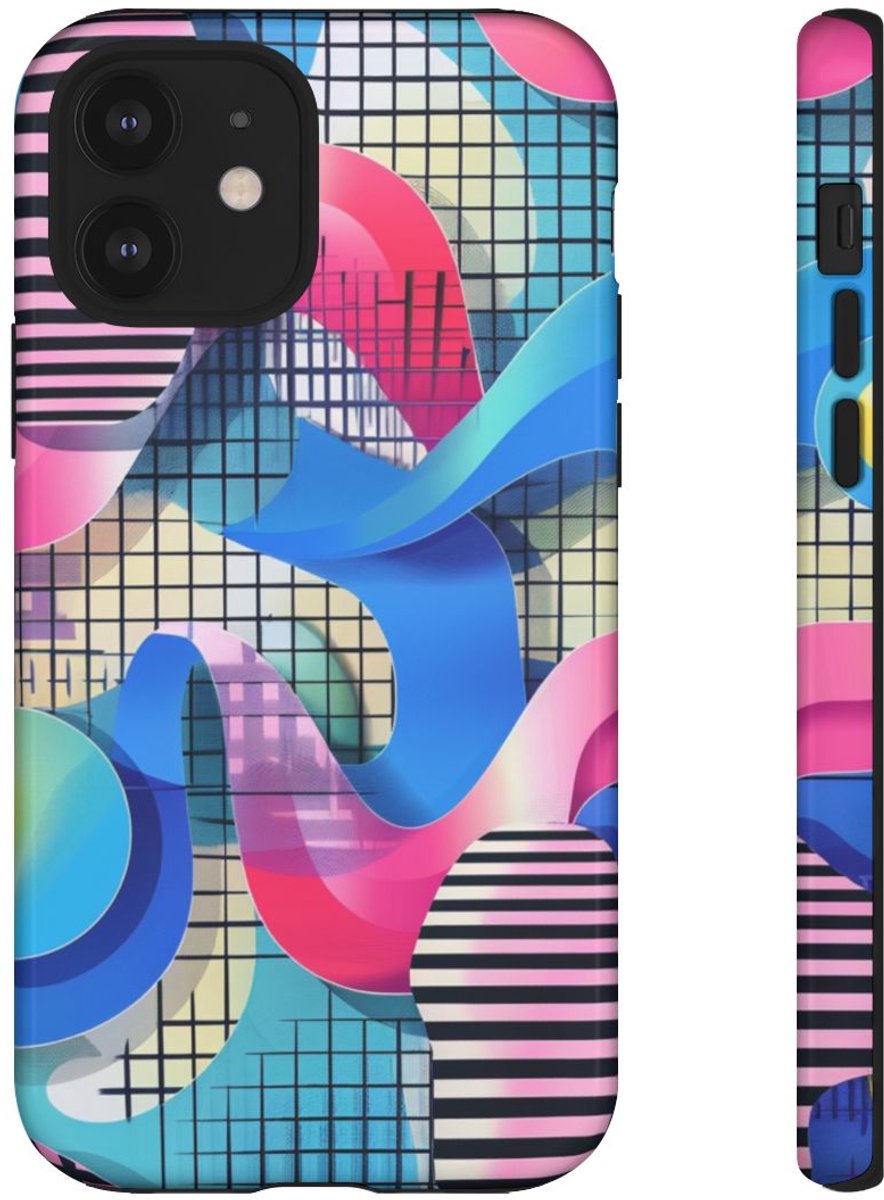 Kleurrijk Abstract Geometrisch Patroon – Telefoonhoesje Geschikt voor iPhone 12