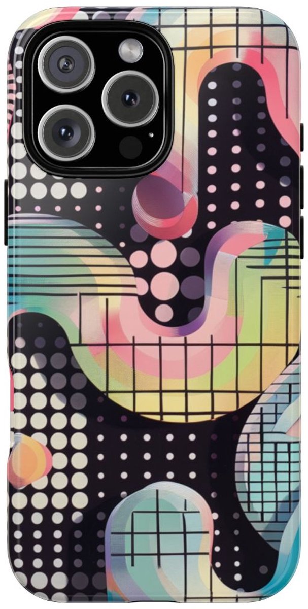 Kleurrijk Abstract Geometrisch Patroon – Telefoonhoesje Geschikt voor iPhone 16 Pro Max