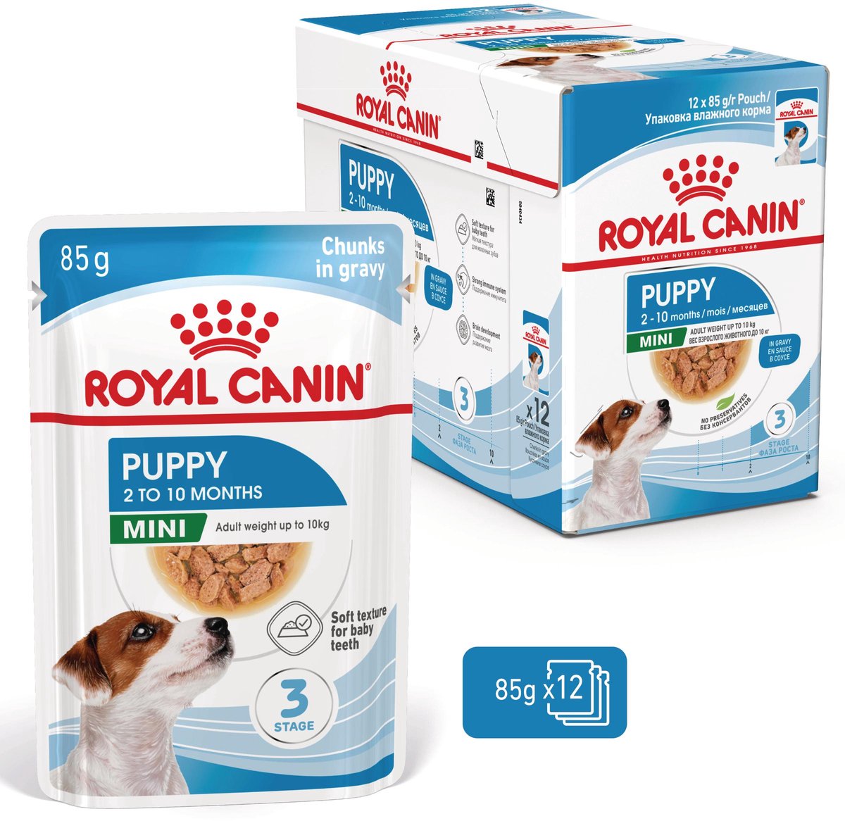Royal Canin Mini - Puppy - 12 x 85 g - Natvoer Hond - Pouch thumbnail 4