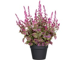 Volle salvia superba Siergras met salie - Kunstplanten - Kunstplant - Planten - kunstplanten voor binnen - kunstplant in pot - nep planten - nepbloemen