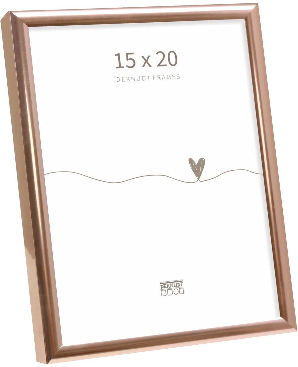 Deknudt Frames fotolijst S027A5 - smal rosé goud aluminium - 15x20 cm