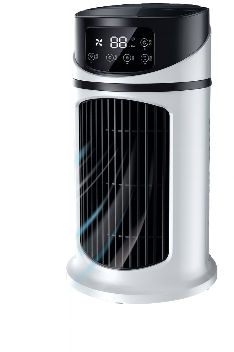 Aircooler - Luchtkoeler - Tafel Ventilator - 6 Standen - Luchtbevochtiger -