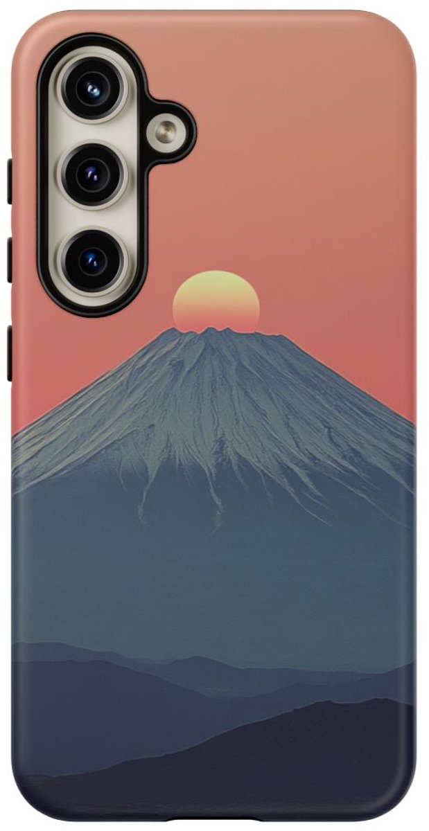 Zonsondergang bij de Fuji – Telefoonhoesje Geschikt voor Galaxy S24