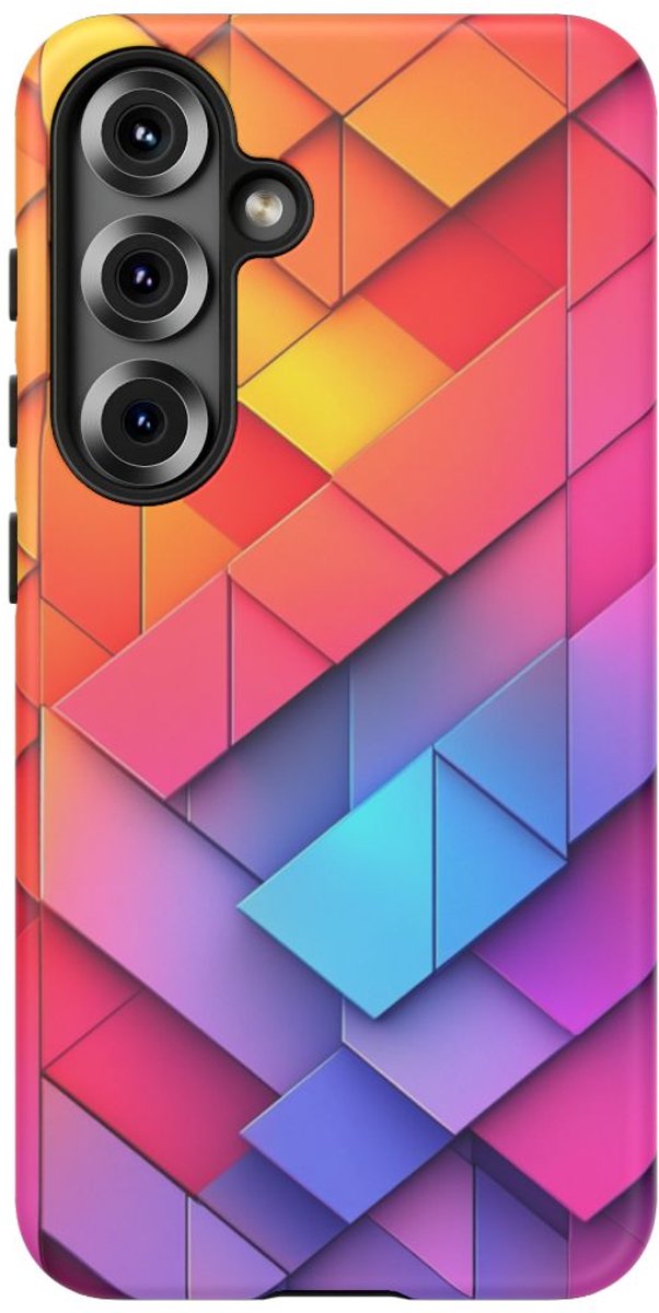 Kleurrijk Geometrisch Patroon – Telefoonhoesje Geschikt voor Galaxy S25