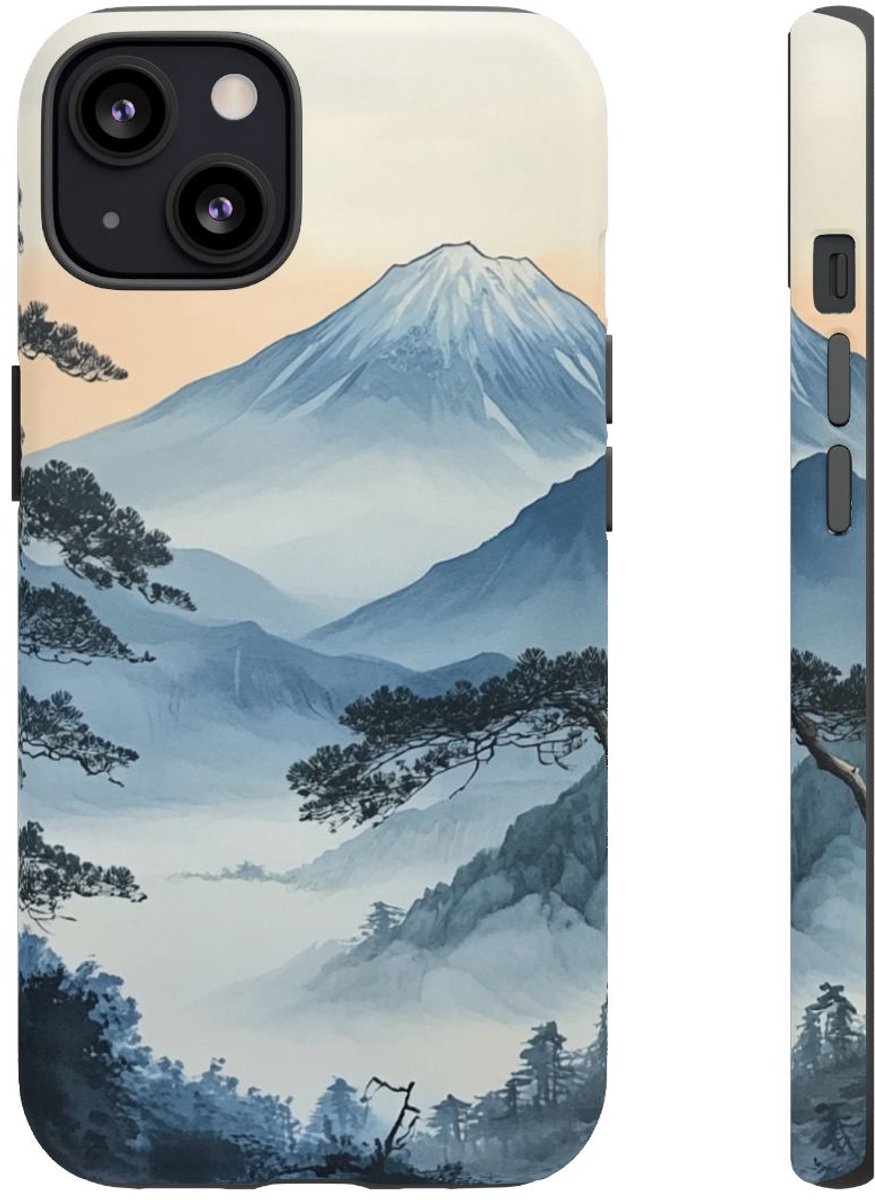 Traditioneel Japanse Berglandschap – Telefoonhoesje Geschikt voor iPhone 13