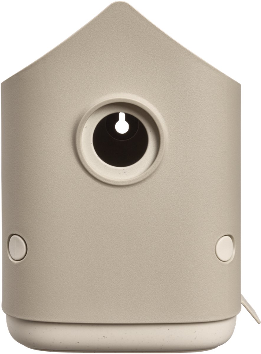Elho Cosy Bird House 18cm - Vogelhuisje voor Tuin of Balkon - Geschikt voor meer dan 11 Soorten - 100% Gerecycled Plastic - L17.6 x B18 x H23 cm - Paddenstoel beige