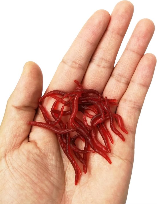 1,6 inch vissen zacht kunstaas forel worm regenworm aas levensechte nep bloedworm larven worm zacht kunstaas aas van NoEnName_Null — afbeelding 2