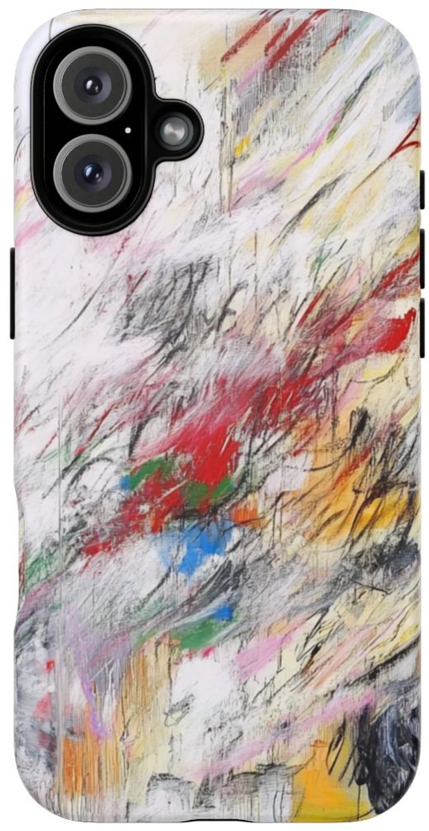 Abstracte Kleurrijke Penseelstreken – Telefoonhoesje Geschikt voor iPhone 16 Plus
